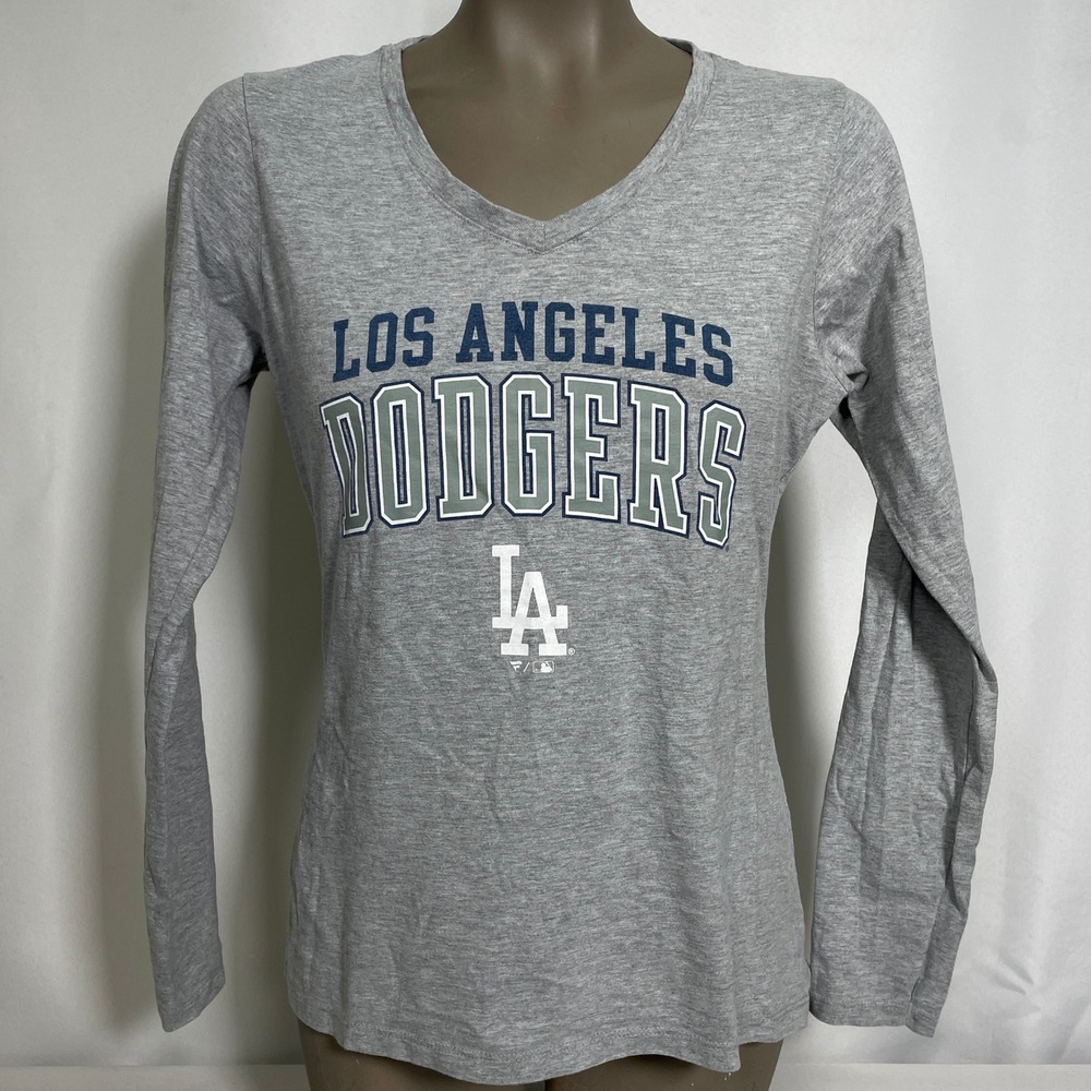 Los Angeles Dodgers MLB Fanatics Gray Long Sleeve T-Shirt Women's MEDIUM